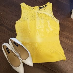 7th Avenue yellow sleeveless top